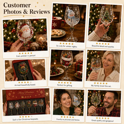 💥 Last Day 60% OFF – 🔥🎁Christmas Wine Glass Collection Gift Box Set✨