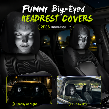 😆 Funny Cartoon Car Headrest Covers