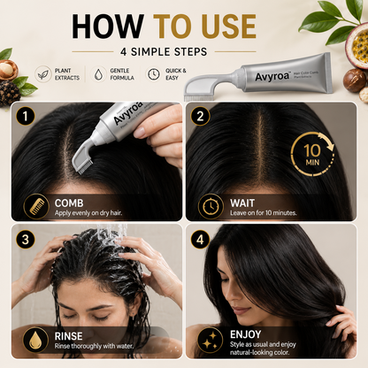 🔥Last Day 50% OFF!  2-in-1 Hair Color Comb — Easy, Natural-Looking Gray Coverage