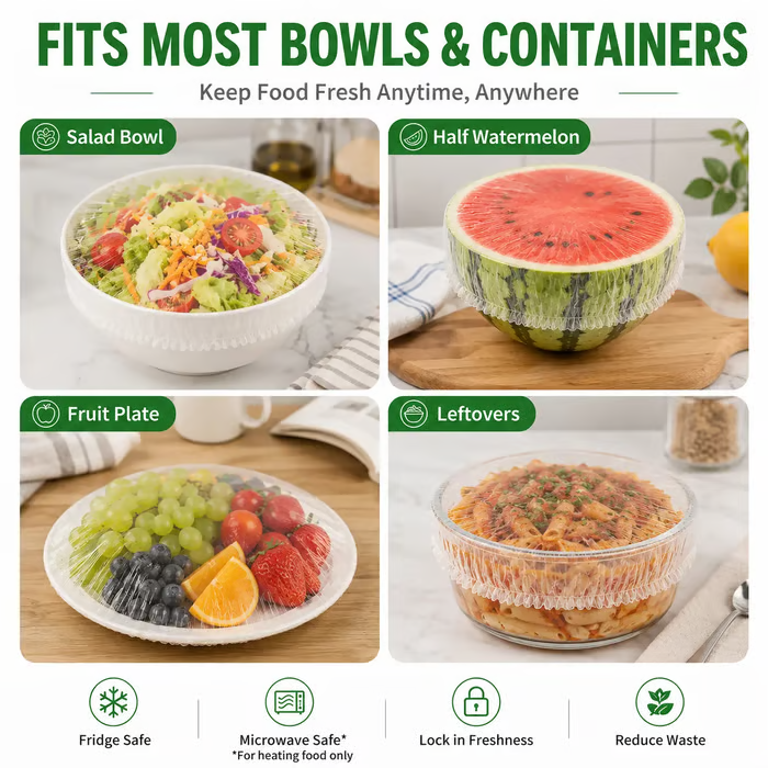 ⏳LAST DAY SALE 60% OFF!!🔥Disposable Stretch Food Covers for Bowls & Plates
