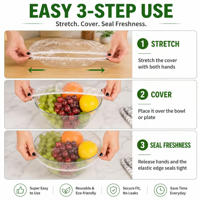 ⏳LAST DAY SALE 60% OFF!!🔥Disposable Stretch Food Covers for Bowls & Plates