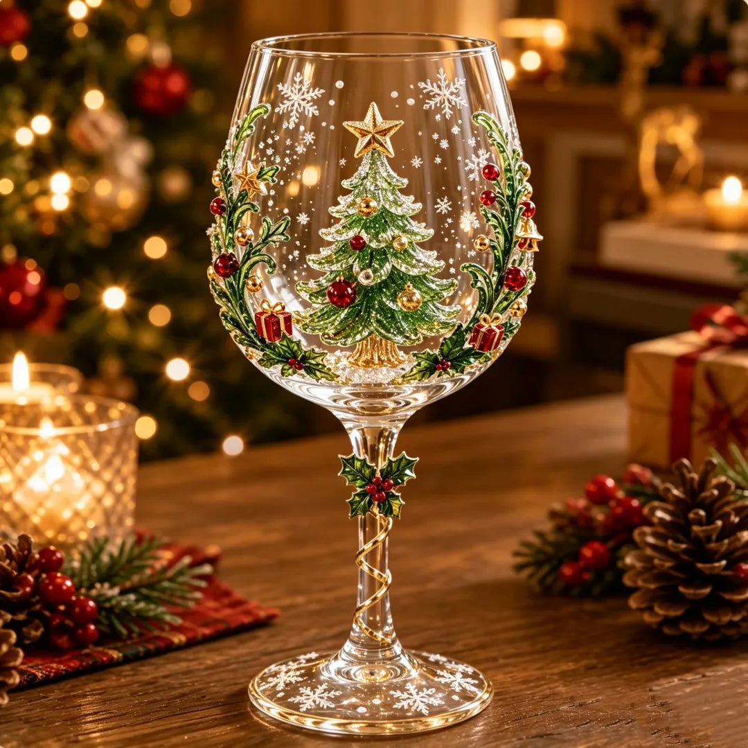 💥 Last Day 60% OFF – 🔥🎁Christmas Wine Glass Collection Gift Box Set✨