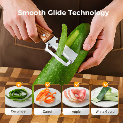Multifunctional vegetable peeler for the kitchen