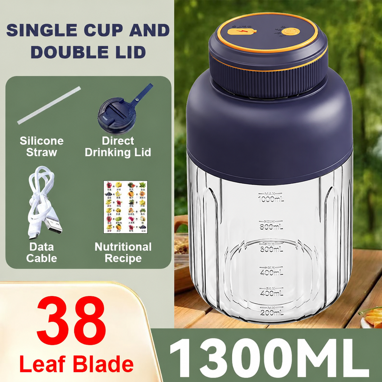 🍹New for 2026 · 50% Off - Multifunctional Portable Wireless Juicer Cup