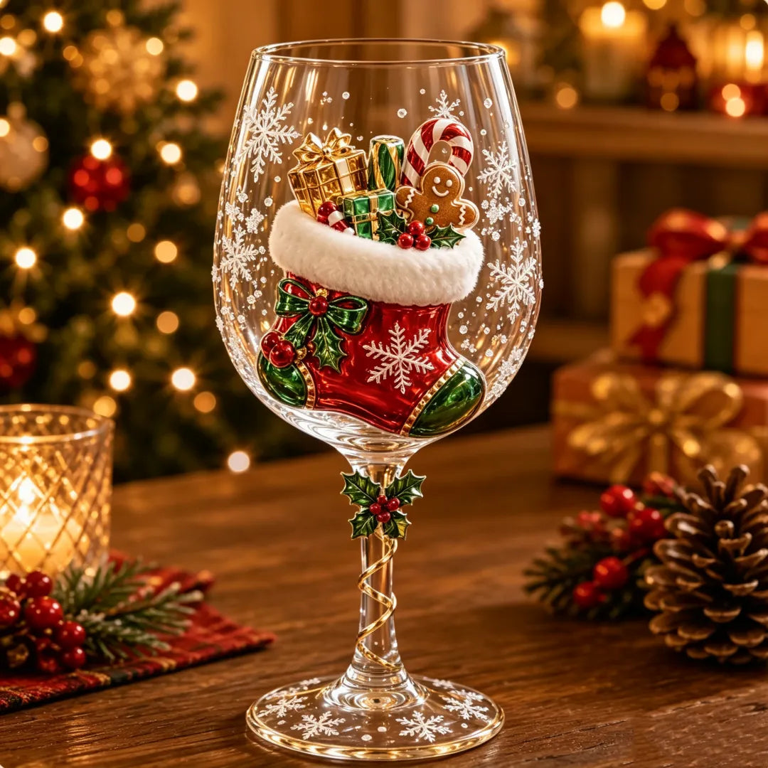 💥 Last Day 60% OFF – 🔥🎁Christmas Wine Glass Collection Gift Box Set✨