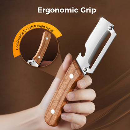 Multifunctional vegetable peeler for the kitchen