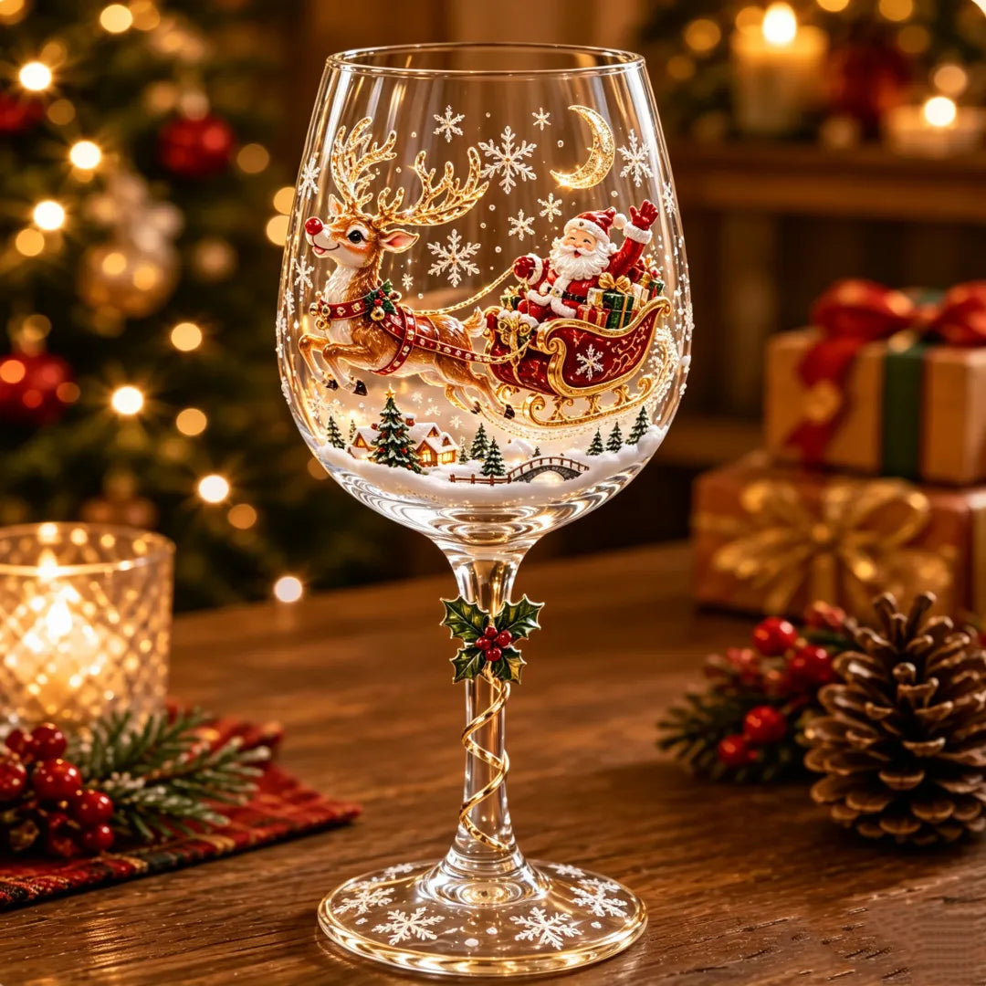 💥 Last Day 60% OFF – 🔥🎁Christmas Wine Glass Collection Gift Box Set✨