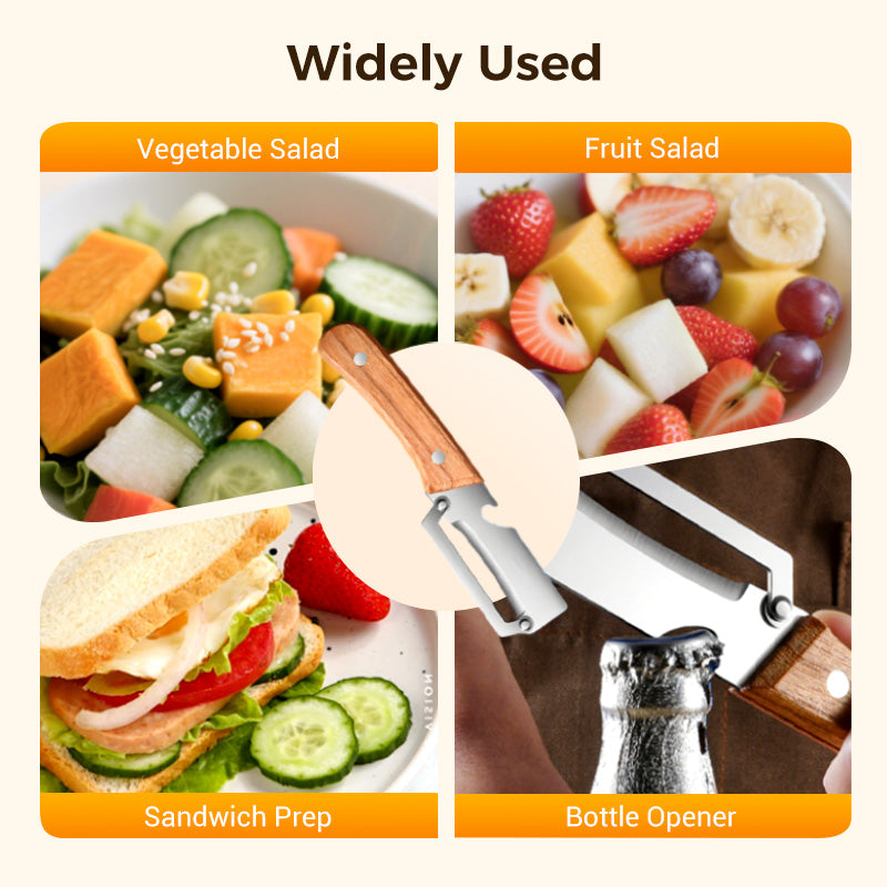 Multifunctional vegetable peeler for the kitchen