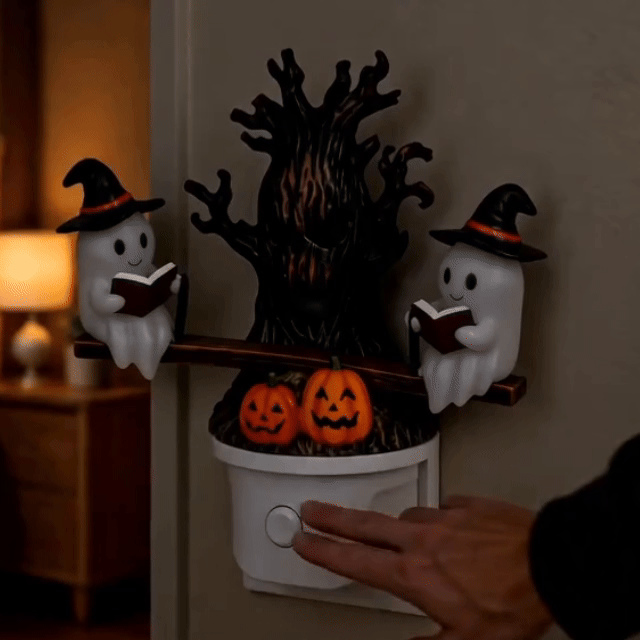 🔥Last Day 50% OFF🎃👻 2026 New Animated Seesaw Ghost Plug In LED Night Light