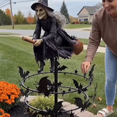 🔥Last Day 50% Off -Halloween Early Bird Special🧙‍♀️ The Enchanted Witch Garden Wind Spinner