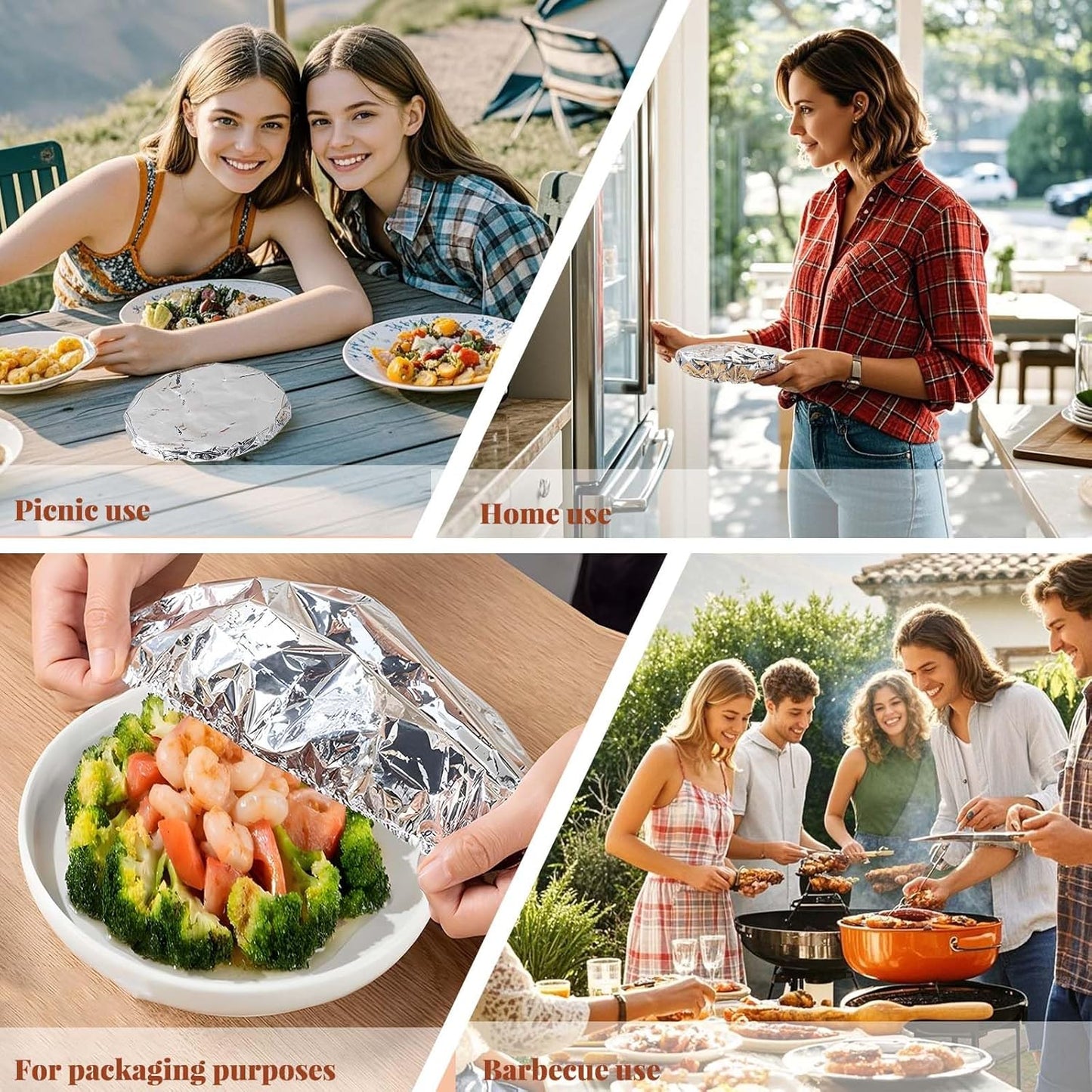 🔥LAST DAY SALE 74% OFF Home dining table & food container aluminum foil heat-retaining cover