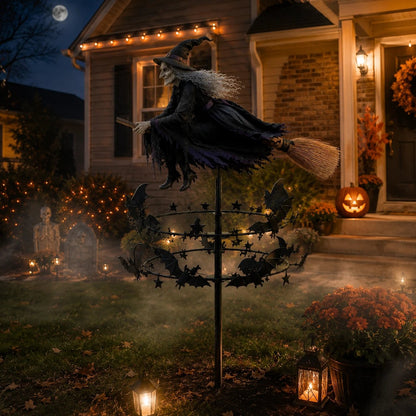 🔥Last Day 50% Off -Halloween Early Bird Special🧙‍♀️ The Enchanted Witch Garden Wind Spinner