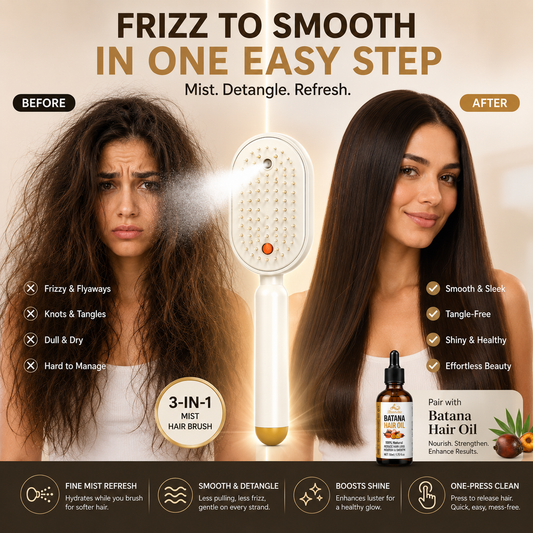 💜 Moisture Spray Hair Massage Comb