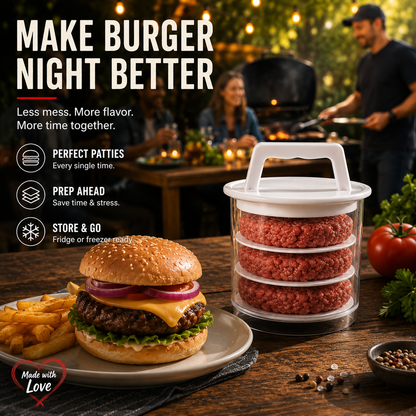 🍔 Burger Patty Maker for Easy Homemade Burgers