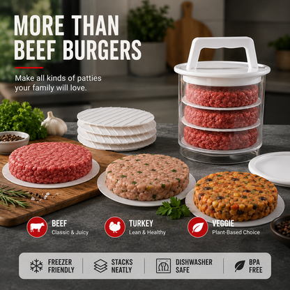 🍔 Burger Patty Maker for Easy Homemade Burgers