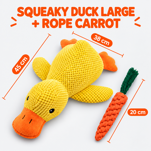 Quack & Chew Duck Toy – Tough, Plush & Boredom-Busting