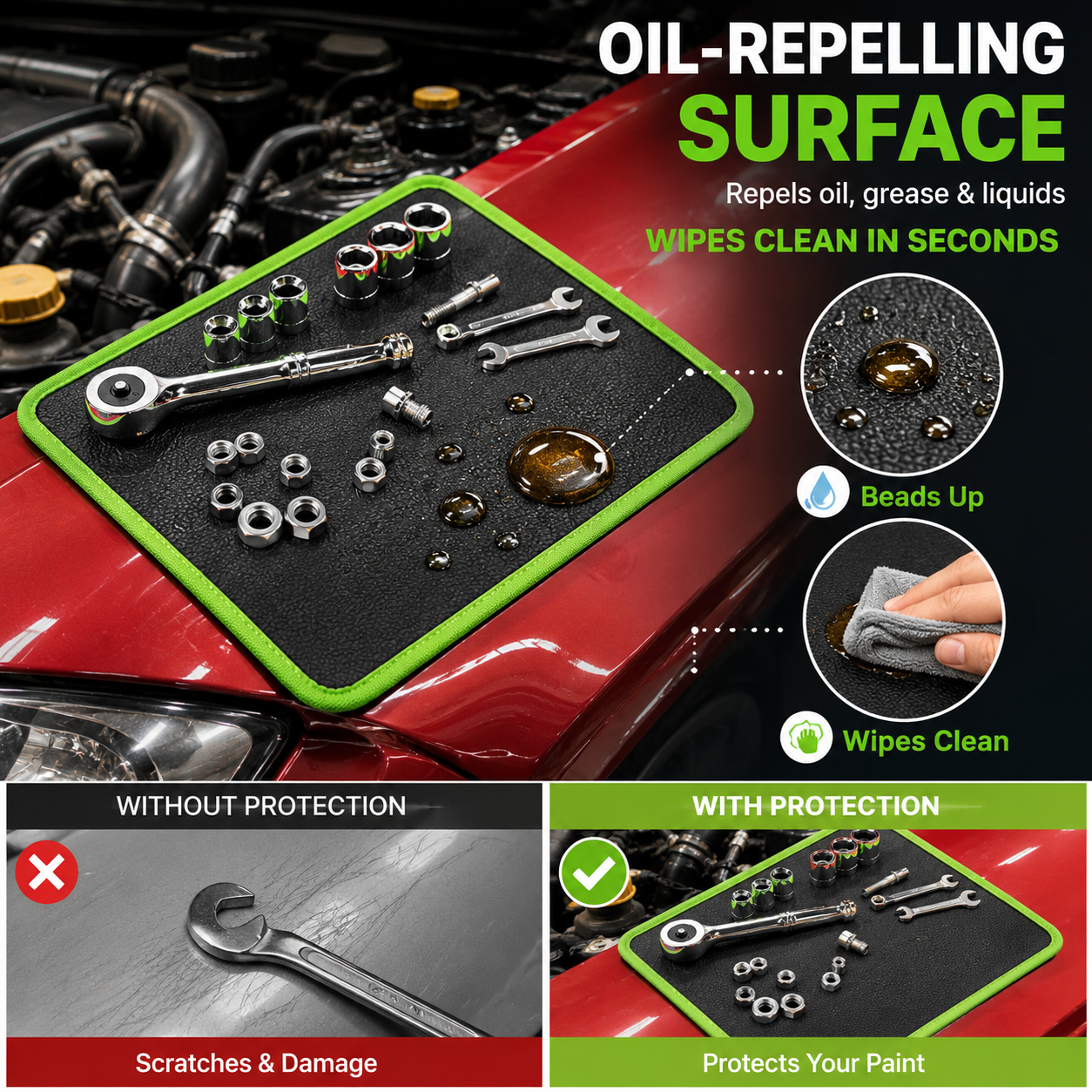 2026 Flexible Magnetic Tool Mat & Tray Holder