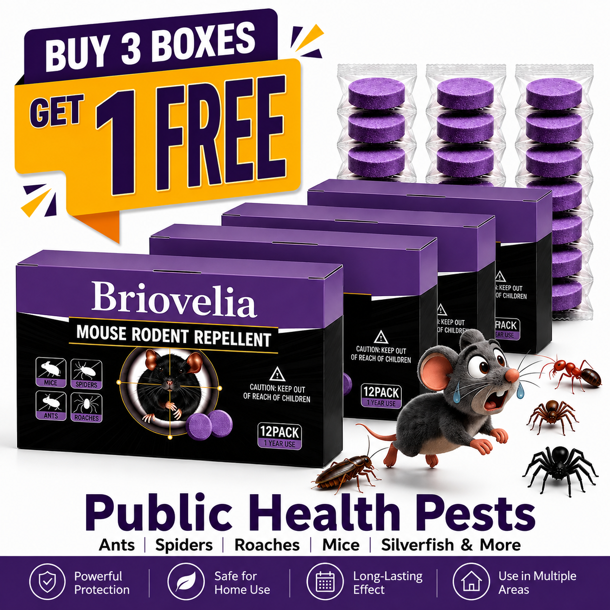 ✅ 10,000+ Happy Customers 🐭 All-Natural Peppermint & Cinnamon Pest & Rodent Repellent Pucks 🕷️🐍