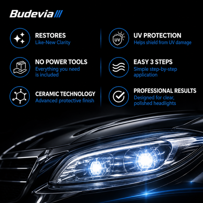🔥 Last Day 50% OFF🚘Automotive Headlight Restoration Kit for Yellowed & Cloudy Lenses