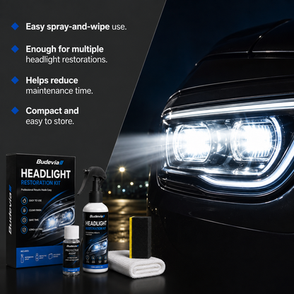 🔥 Last Day 50% OFF🚘Automotive Headlight Restoration Kit for Yellowed & Cloudy Lenses