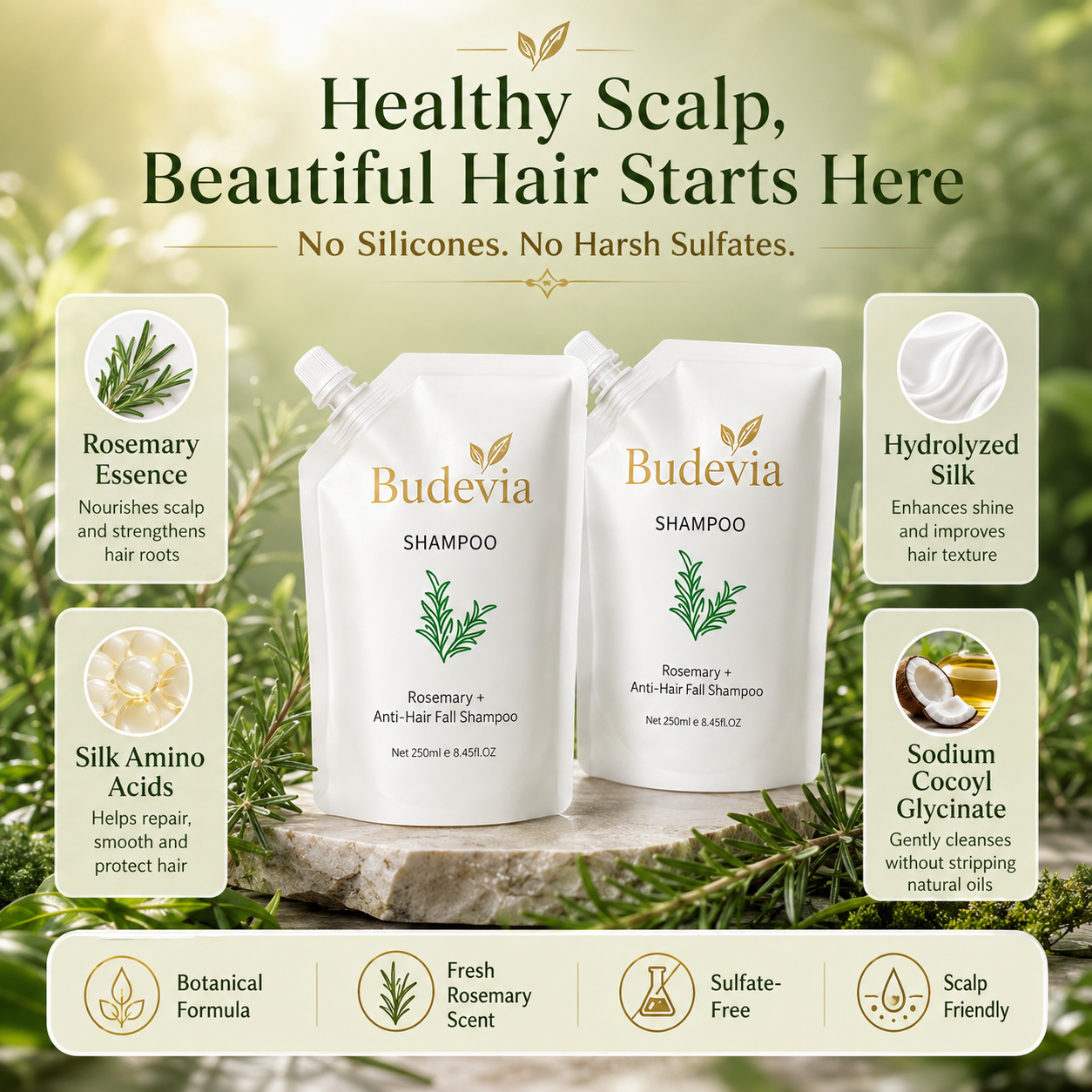 🔥New for 2026 · 60% Off - Rosemary Shampoo for Hair Loss & Hair Fall Control