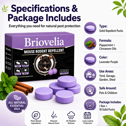 ✅ 10,000+ Happy Customers 🐭 All-Natural Peppermint & Cinnamon Pest & Rodent Repellent Pucks 🕷️🐍