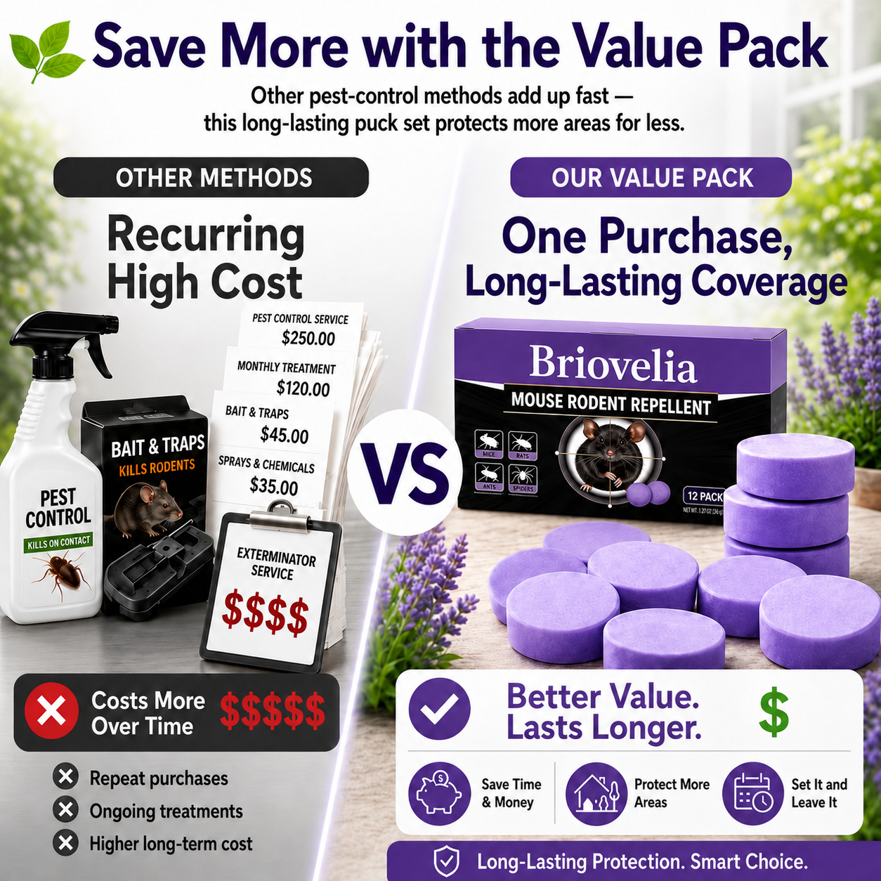 ✅ 10,000+ Happy Customers 🐭 All-Natural Peppermint & Cinnamon Pest & Rodent Repellent Pucks 🕷️🐍