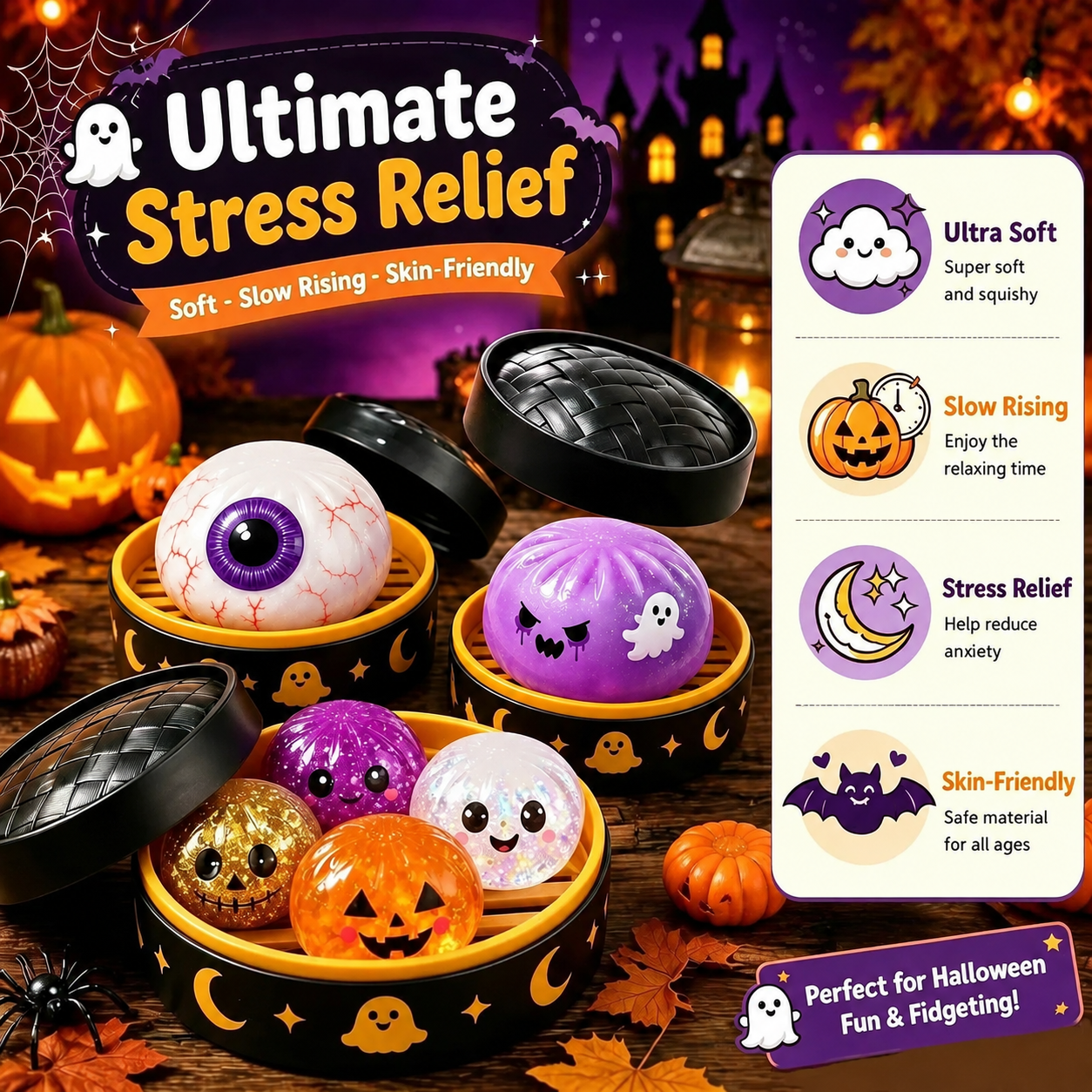 🔥New for 2026 · 50% Off 🎃👻 – Adorable Halloween Ghost Squishies You Can't Put Down!