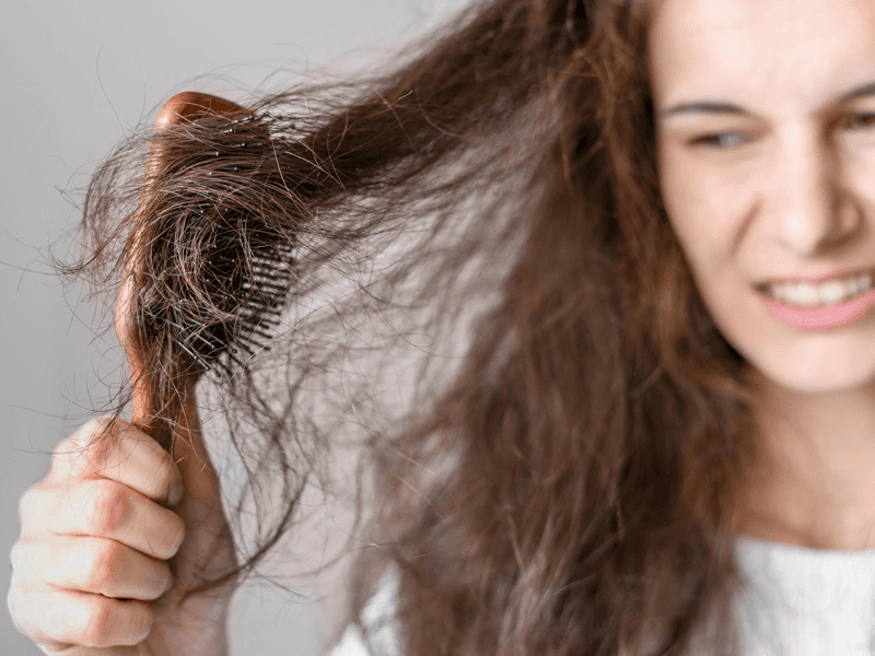 Dry and damaged hair