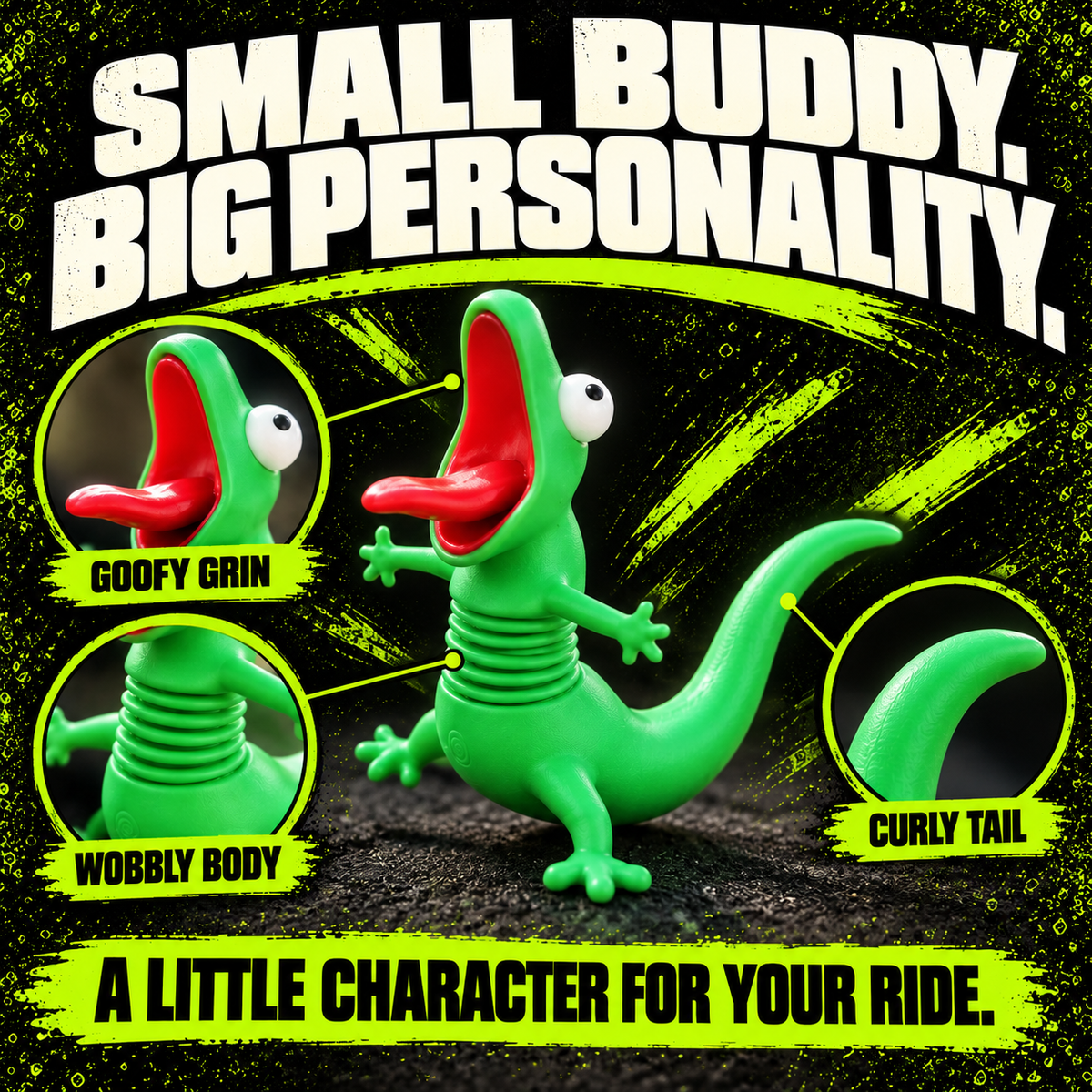 🔥 BLACK FRIDAY EARLY ACCESS — 69% OFF🦎 Screaming Lizard™ Motorcycle Handlebar Buddy 🏍️ Funny Motorcycle Accessory