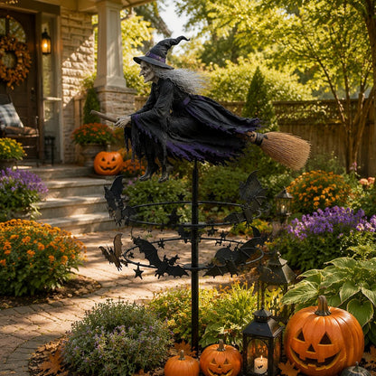 🔥Last Day 50% Off -Halloween Early Bird Special🧙‍♀️ The Enchanted Witch Garden Wind Spinner