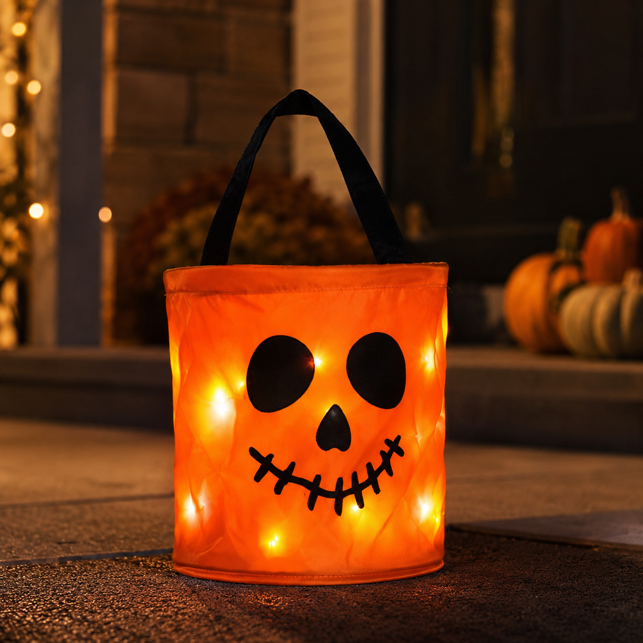 🔥 Last Day 50% OFF — 2026 New LED Glowing Pumpkin Treat Bag 🎃