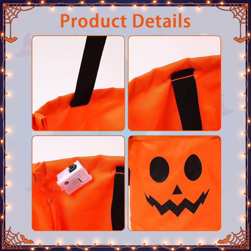 🔥 Last Day 50% OFF — 2026 New LED Glowing Pumpkin Treat Bag 🎃