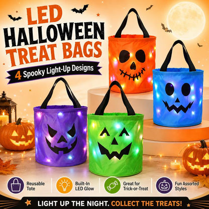 🔥 Last Day 50% OFF — 2026 New LED Glowing Pumpkin Treat Bag 🎃