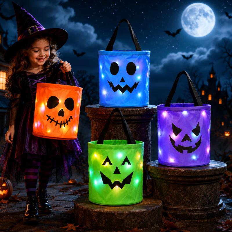 🔥 Last Day 50% OFF — 2026 New LED Glowing Pumpkin Treat Bag 🎃