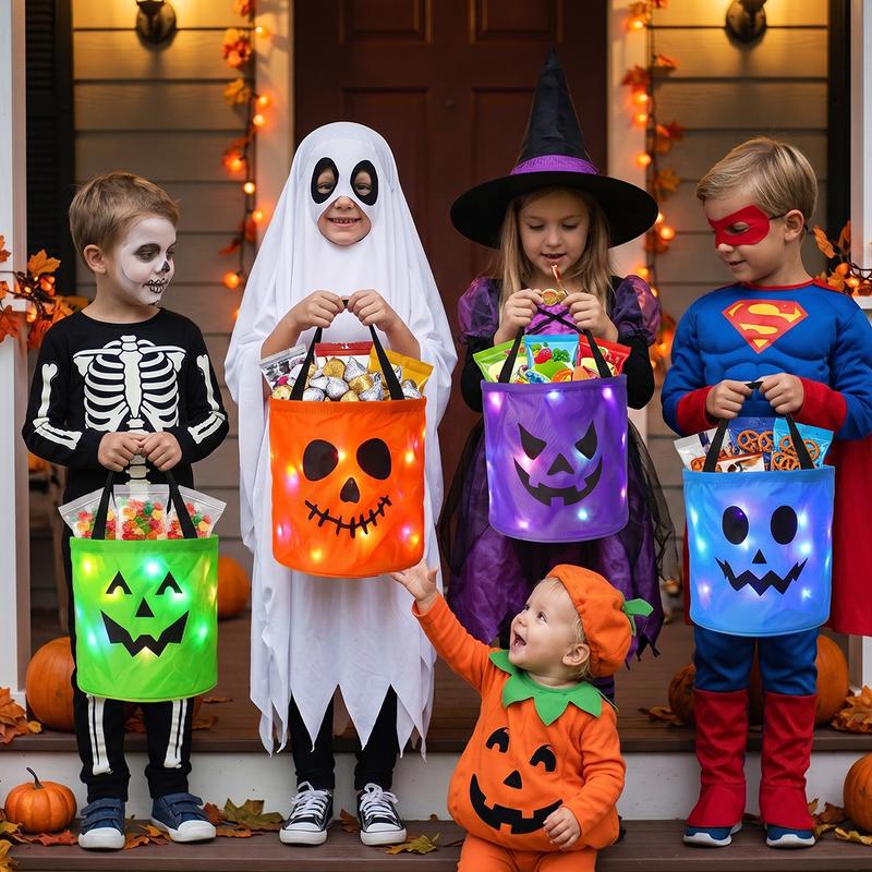 🔥 Last Day 50% OFF — 2026 New LED Glowing Pumpkin Treat Bag 🎃