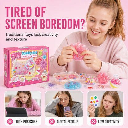 🔥 BLACK FRIDAY EARLY ACCESS — 69% OFF 🧁DIY Fried Ice Squishy Toy Kit with Cat Claw Design for Kids